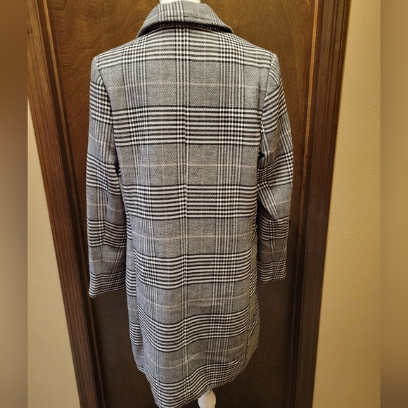 Joe Fresh Gray & Black Plaid Coat - Picture 5 of 9